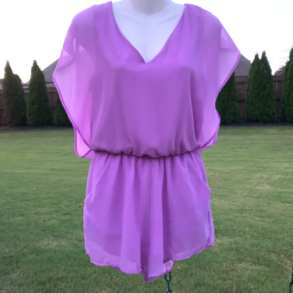 GB Gianni Bini Lavender Romper Shorts XS